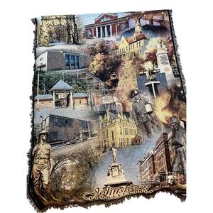 Johnstown‎ Pennsylvania Collectible Woven Tapestry Throw Blanket Souvenir Art